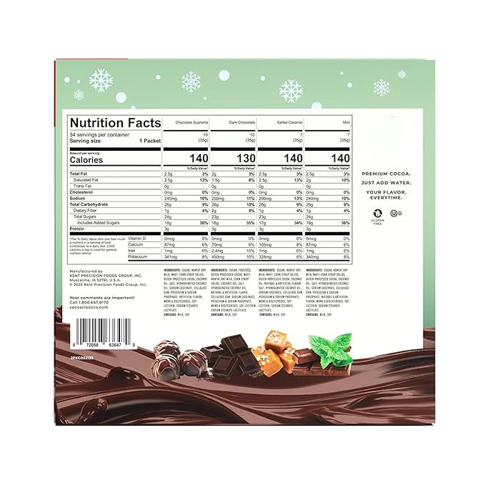 Cocoa Classics Hot Cocoa Mix, Variety Pack, 34 Count (1 pack)
